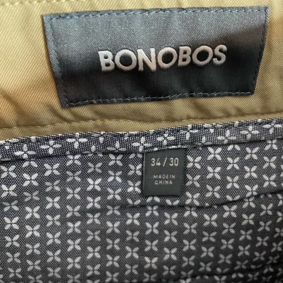 Bonobos Summer Weight Slim Fit Stretch Chinos Pant Khaki 34x30 - Picture 8 of 10